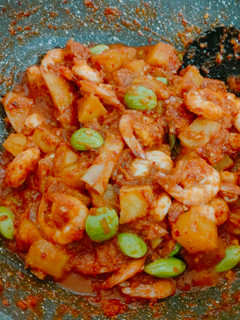 Foto resep Balado udang kentang petai