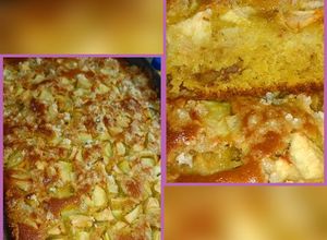Una foto de Torta frutal de mandarina 🍊 manzana 🍏, membrillo en licuadora con harina de almendras