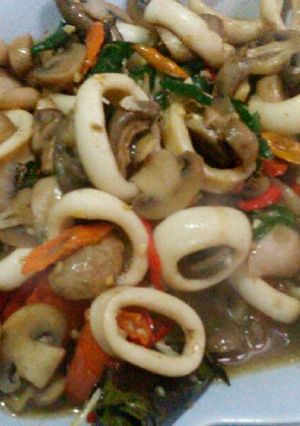 Foto resep Cumi saus tiram with mushroom