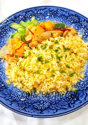 Hình của món Cơm chiên thịt gà lúc lắc.