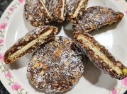 A picture of dates with sesame seeds