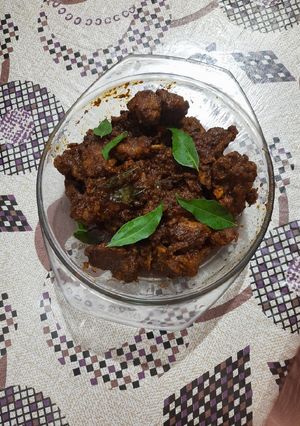 A picture of Mutton Ghee Roast.