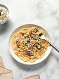 Spaghetti dengan Sup Krim