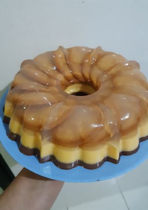 Foto resep Puding Regal Triple Layer