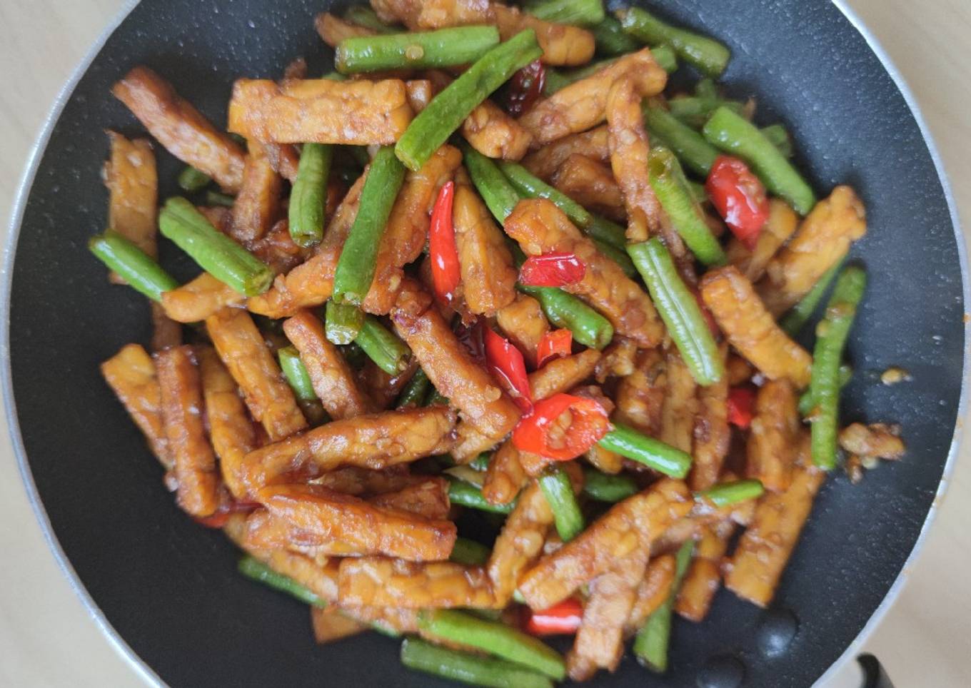 Oseng Tempe + Kacang Panjang