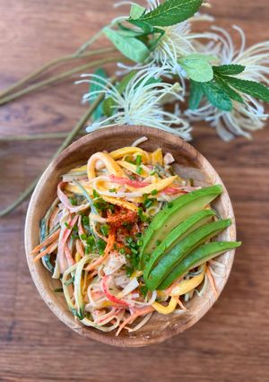 A picture of Kani salad.