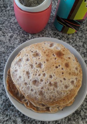 Una foto de Pancakes de avena veganos