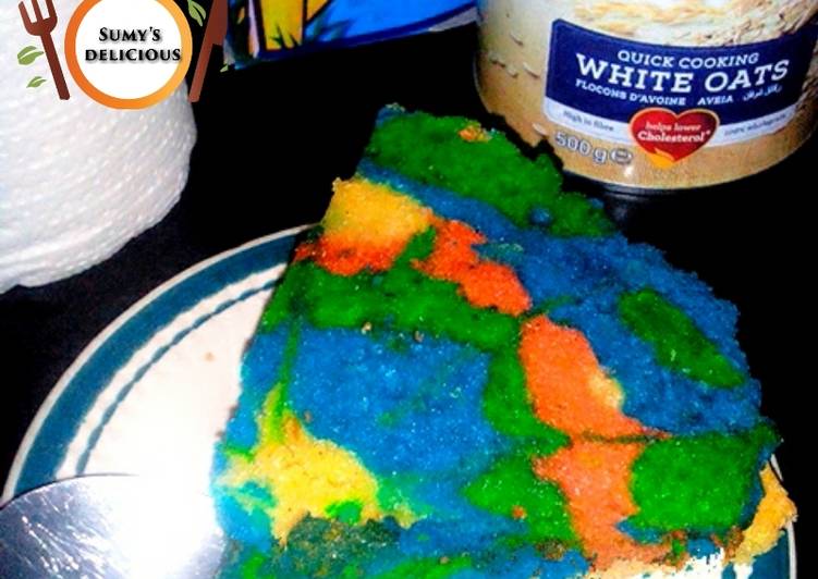 Simple Way to Prepare Quick Rainbow cake