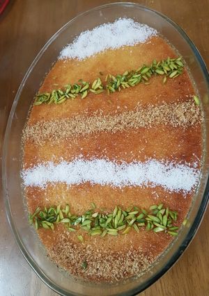 صورة لوصفة بسبوسة بالقشطة