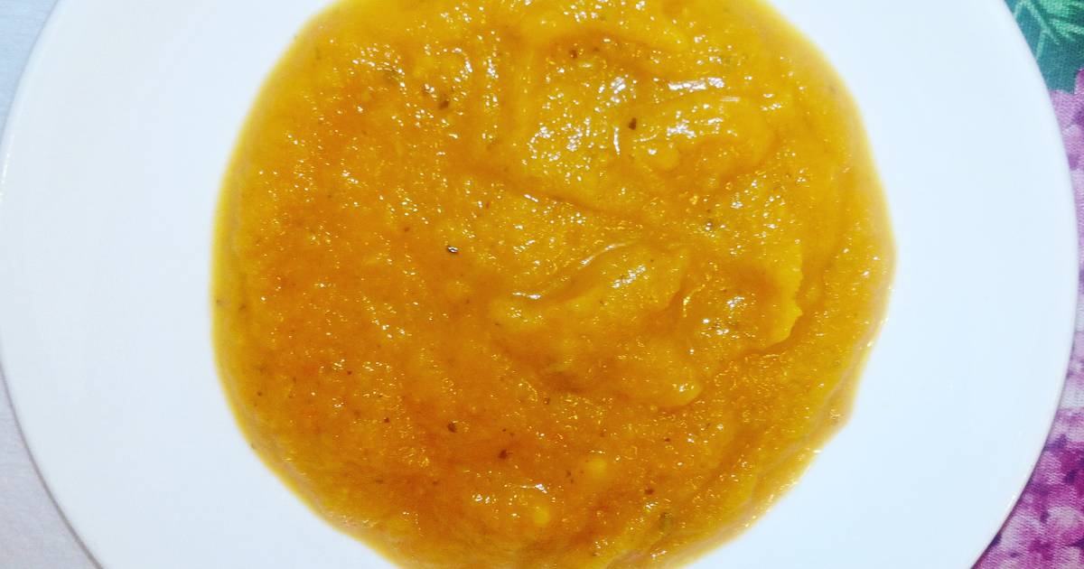 Ricetta Pastina con passato di zucca e robiolina fresca di Alessia - Cookpad