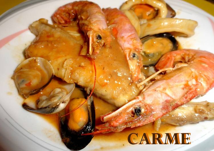 Suquet de rape con marisco