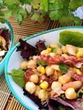 Ensalada de garbanzos con pulpo