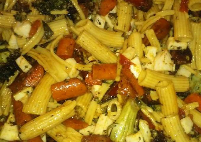 Roasted (or grilled) pasta salad