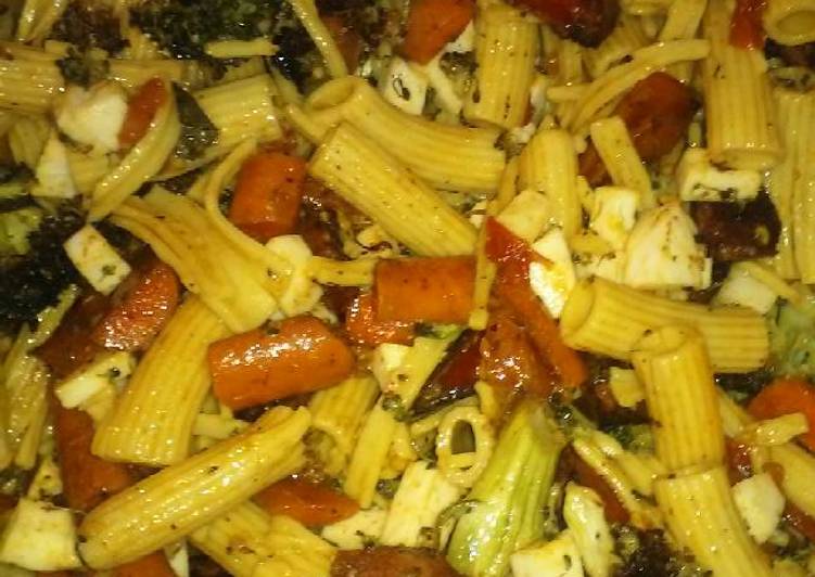 Recipe of Super Quick Homemade Roasted (or grilled) pasta salad