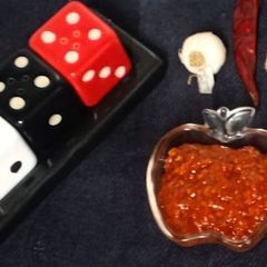 A picture of Schezwan chutney.