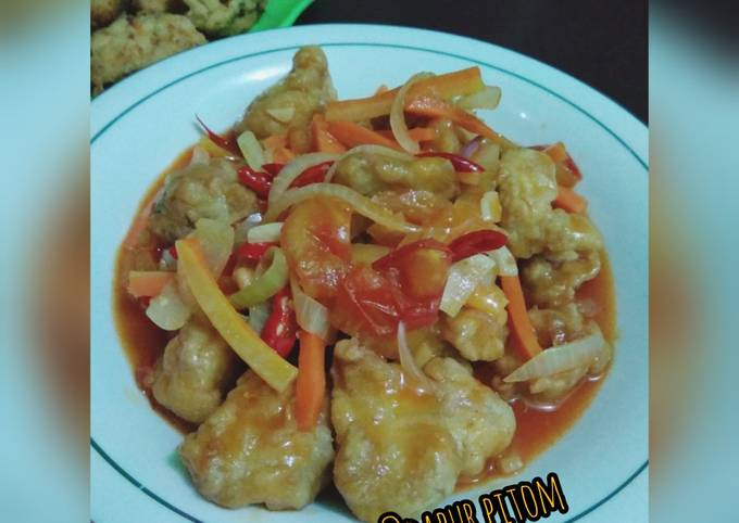 Resep Ayam tepung asam manis, Bisa Manjain Lidah