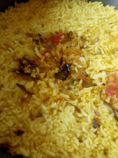 A picture of Tumeric rice.