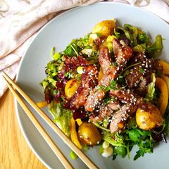 A picture of Sweet Chilli Beef Salad with Jersey Royals.