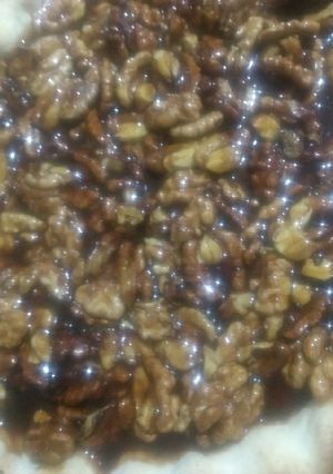 Una foto de Tarta de nueces y caramelo