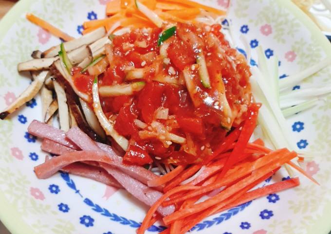 韓風番茄泡菜天使冷麵 食譜成品照片