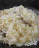 Arroz meloso de hongos (boletus edulis)