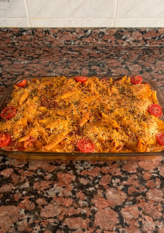 Una foto de Macarrones gratinados al horno