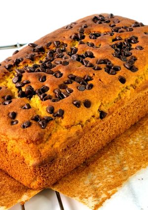 Una foto de Bizcocho vegano de naranja {sin azúcar ni gluten}