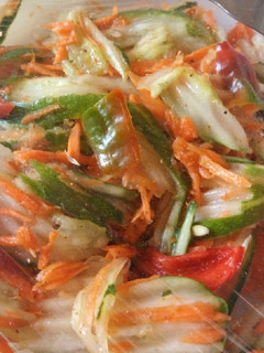 A picture of Cucumber Carrot salad.