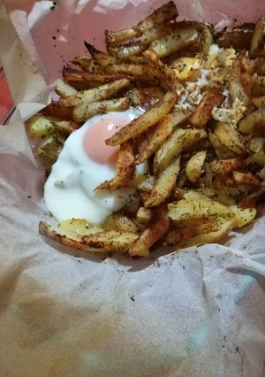Foto principal de Patatas al horno especiadas y huevo