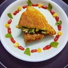 A picture of Cheese Corn Dosa Sandwich.