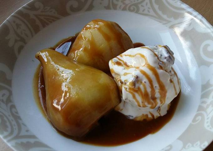 Vickys Baked Pears & Caramel Sauce, GF DF EF SF NF