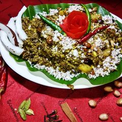 A picture of Banana blossom curry.