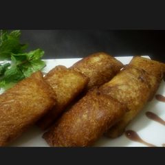 A picture of Cheesy,crunchy quick potato snack.