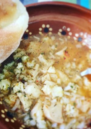 Una foto de Menudo Blanco Dominguero -estilo Chihuahua-