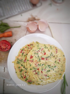 Foto resep Veggie butter omelete / french omelete / Telur dadar sayur