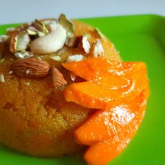 A picture of Suji mango sheera.