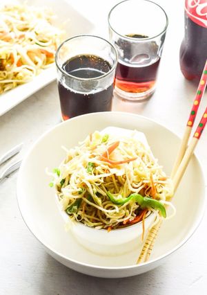 A picture of Veg Hakka Noodles #cooksnap.