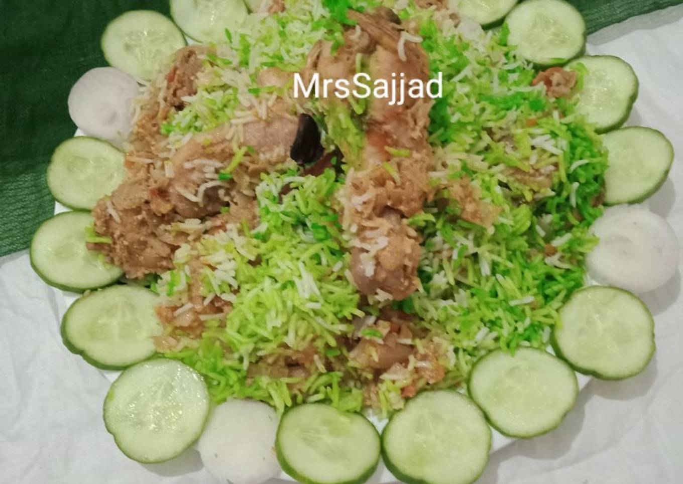 Haryali Chicken Biryani