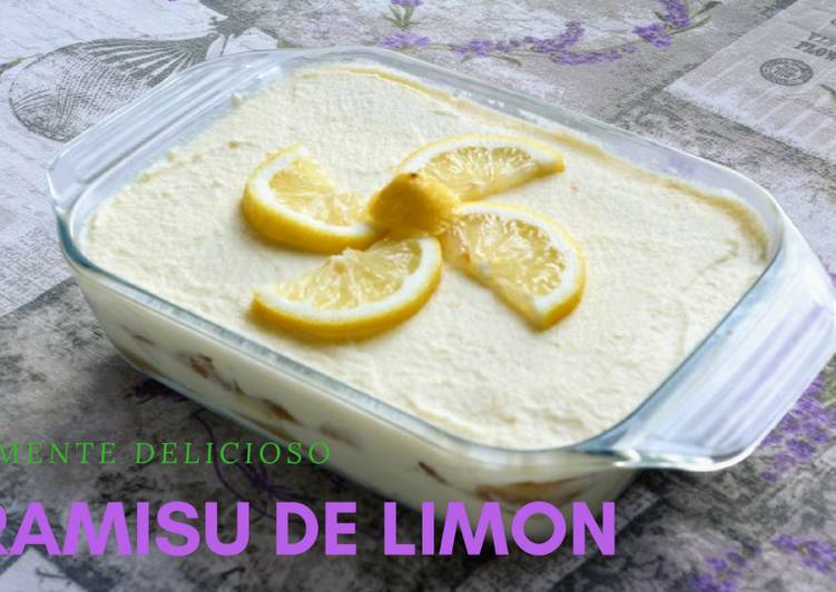 Tiramisú de limón sin huevo