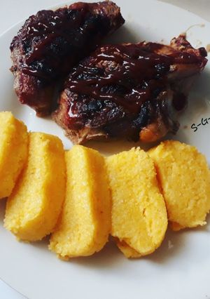 Una foto de Polenta con queso 🍴