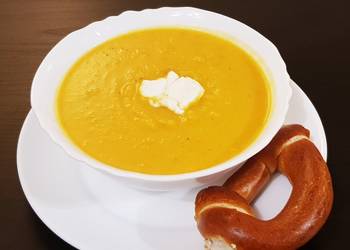 Fresh, Cooking Recipe Butternut squash and goat cheese soup Delicious Nutritious