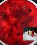 Strawberry jelly and Dragonfruit cheese cake