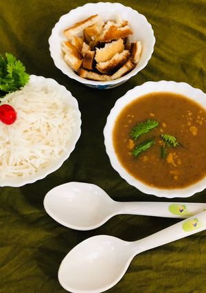 A picture of Green gram soup.