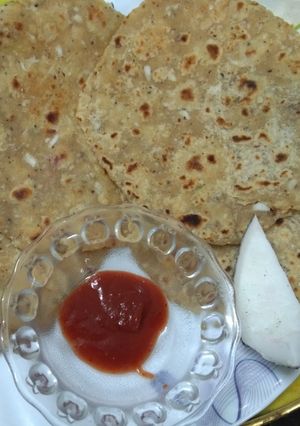 A picture of Fresh Coconut Paratha.
