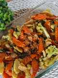 Tumis brokoli, jagung, wortel, daun katuk