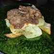 Cordero rebozado con patatas