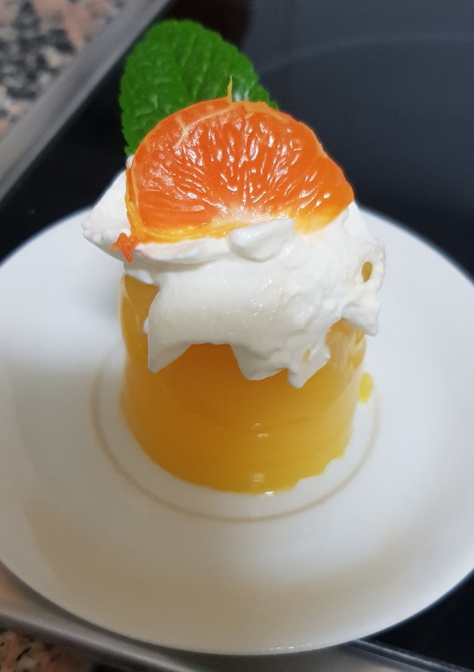 Una foto de Postre de mandarinas solo con tres ingredientes