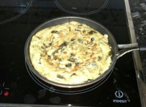 Foto principal de Tortilla mar y montaña. "con calabacín y alga kombu"