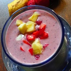 Strawberry oats shake A picture of Strawberry oats shake.