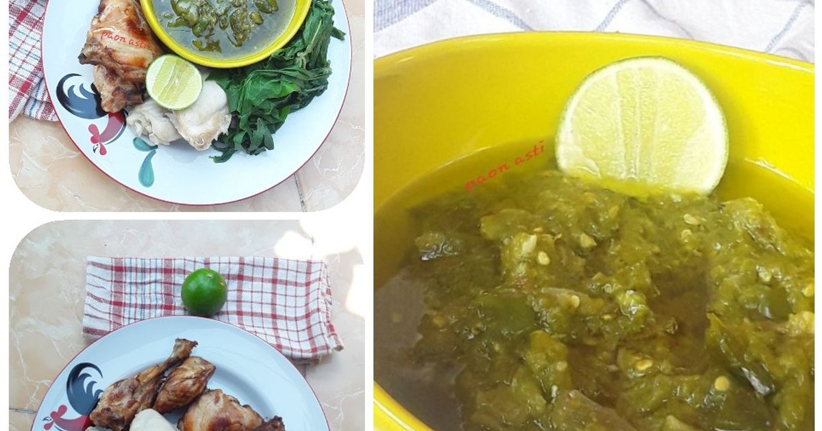 Masakan Padang : Sambal Lado Mudo Ijo, Ayam Pop